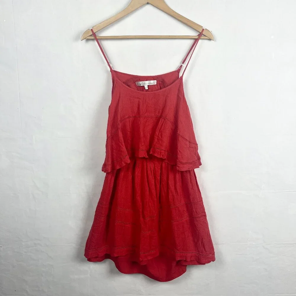 2/$30 Lovers & Friends Red Backless Romper Small